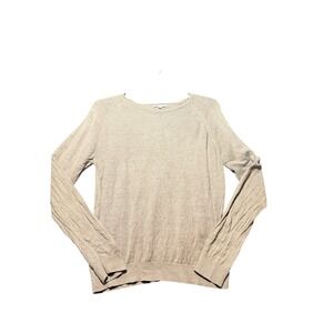 Onia Sweater Mens Medium Beige Excellent 100% Linen‎ Raglan Sleeve